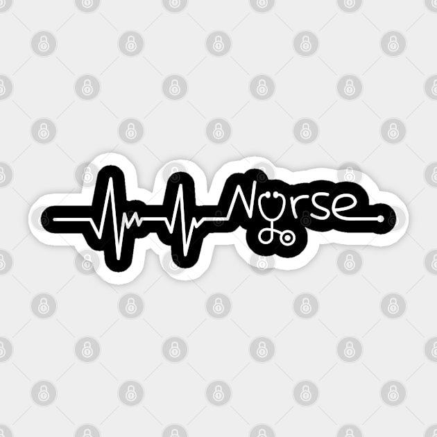 NURSE HEARTBEAT TEE Sticker by missalona